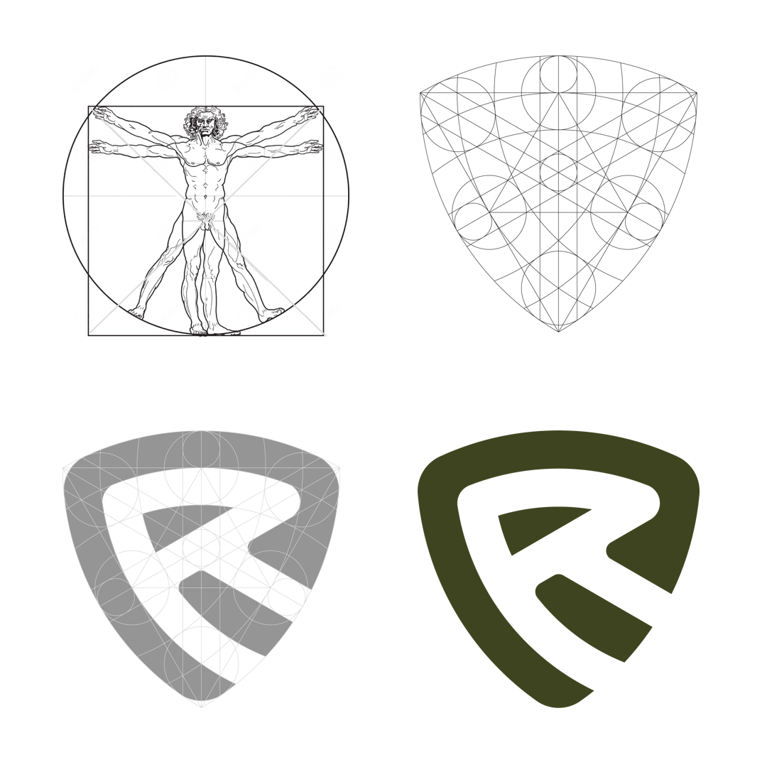 Logo Revans Design from "Uomo Vitruviano" by Leonardo Da Vinci